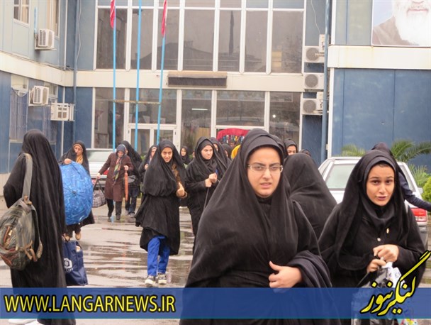750 نفر از دانش اموزان دختر لنگرود، به مناطق عملیاتی جنوب اعزام شدند + تصاویر