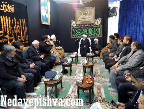 گزارش تصویری دیدار مسئولان شهرستان پیشوا با آیت الله نوری همدانی