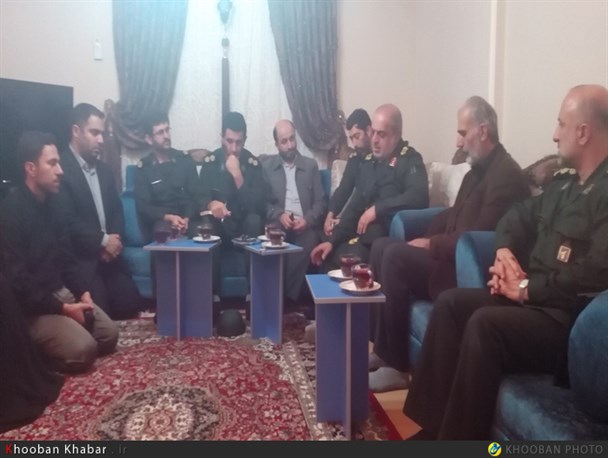 دیدارفرمانده سپاه قدس گیلان از خانواده شهید مدافع حرم خمامی+تصاویر