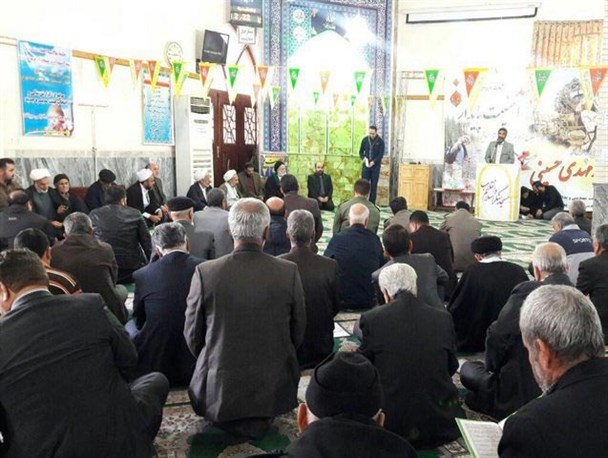 برگزاری مراسم هفتمین روز شهادت شهید حسینی در مسجد امام صادق(ع) + تصاویر