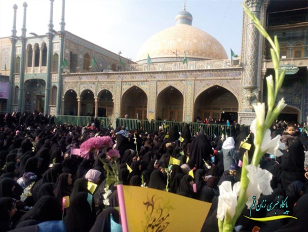 استقبال با شکوه از کاروان نمادین حضرت معصومه(س)+تصاویر