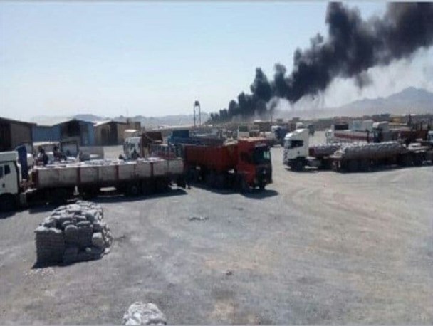 آتش سوزی در گمرک ابونصر فراهی افغانستان