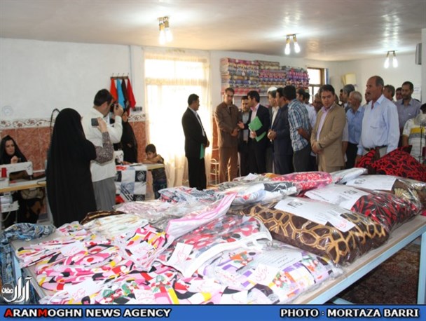 کارگاه تولیدی ملزومات آشپزخانه در روستای "تکچی" پارس آباد افتتاح شد+عکس