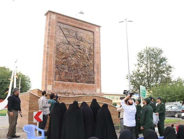 رونمای از یادمان شهید زن+تصویر