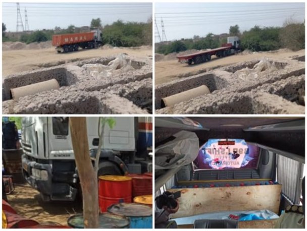 پایش تصویری کامیون های حامل سوخت قاچاق در استان هرمزگان