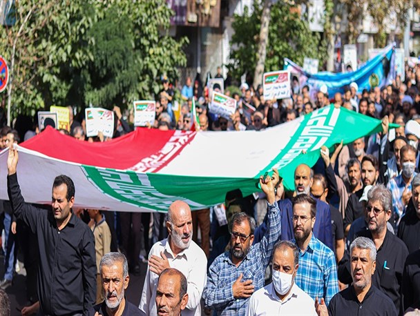 راهپیمایی ‌مردم قزوین در محکومیت آشوبگران