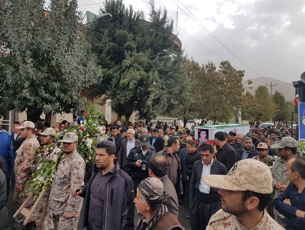 پیکر مطهر۲شهید بسیجی در سروآباد تشییع شد + تصاویر