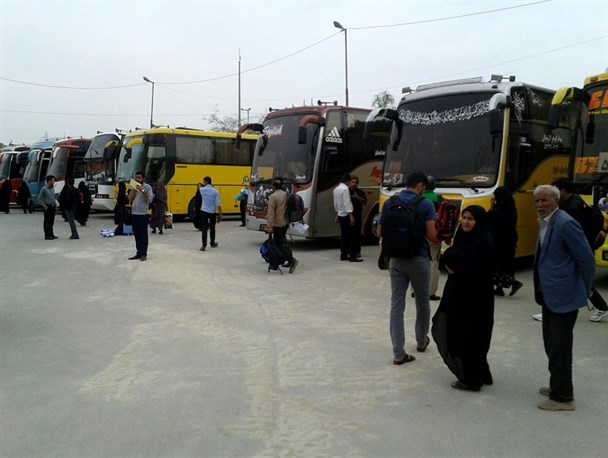 اعزام آخرین کاروان پیاده روی اربعین حسینی به مرز شلمچه