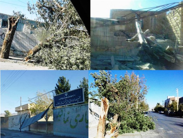 تندباد شهرستان گیلانغرب را درنوردید/ قطعی برق 25 روستا + تصاویر