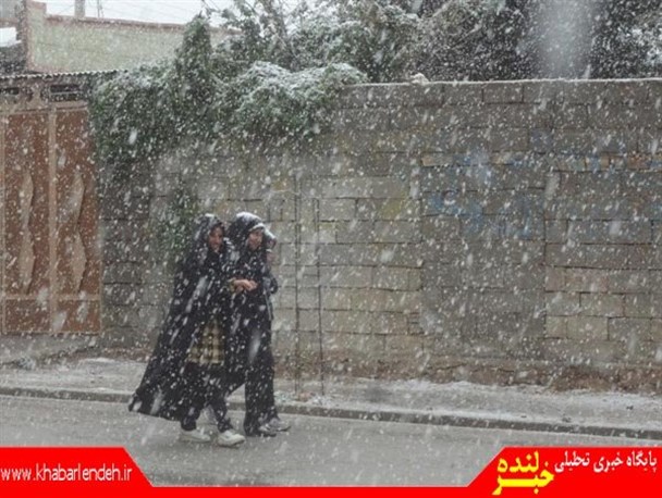 بارش برف شهرستان لنده را سفید پوش کرد