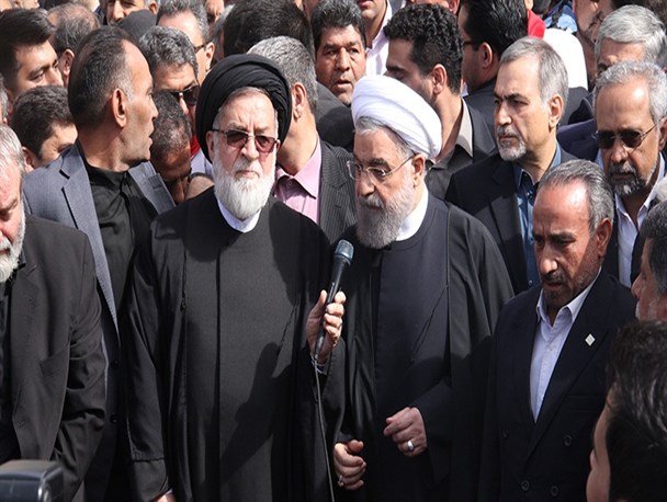 شخصیت‎هایی که در مراسم تشییع مادر همسر رییس جمهور حضور یافتند + تصاویر
