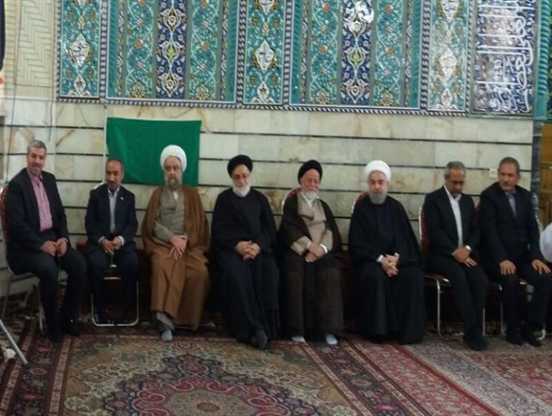 مراسم ختم مادر همسر رییس جمهور در سمنان برگزار شد+تصاویر