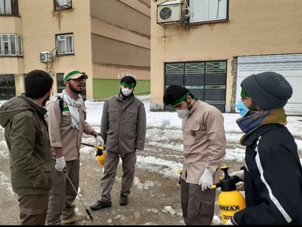 ضدعفونی ۷۰ ساختمان در یک روز توسط «جهادگران بسیجی»