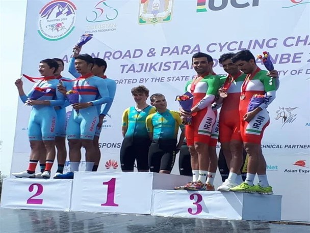 دوچرخه سواری قهرمانی آسیا| برنز تایم تریل تیمی برای ایران/ اولین مدال جاده آسیا پس از سه سال