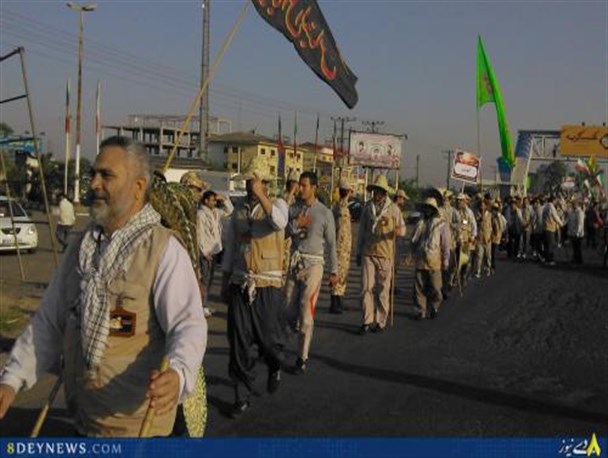 عاشقان گیلانی روح الله با پای پیاده راهی مرقد امام شدند/ گزارش تصویری