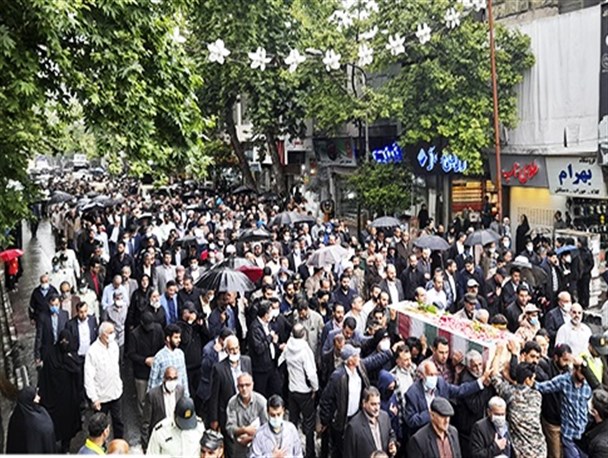 تشییع باشکوه از مردان خدا، زیر باران رحمت‌ الهی