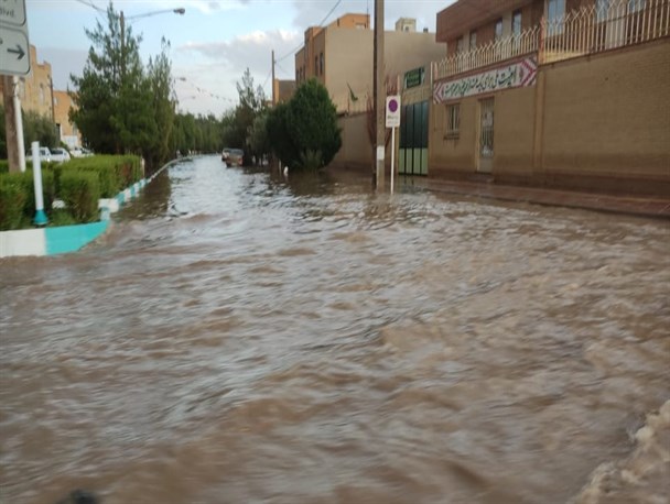 سیل مهیب در محور کوشک بافق