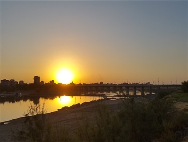 غروب شکوه انگیز خورشید بر فراز آسمان میاندوآب/ تصاویر