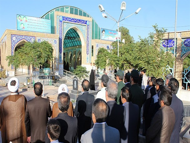 تجدید میثاق دولتمردان خلیل آبادی با شهدا + تصاویر