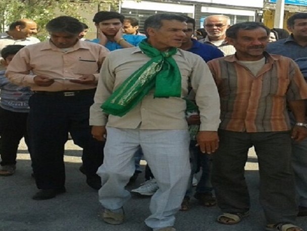 یک زائر اهرمی در بین مجروحین حادثه منا +عکس