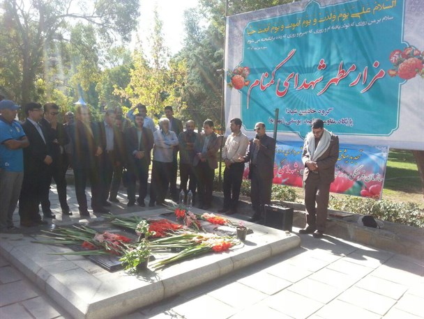 تجدید میثاق ورزشکاران همدانی با شهداء در مزار شهدای گمنام بوستان مردم+تصاویر