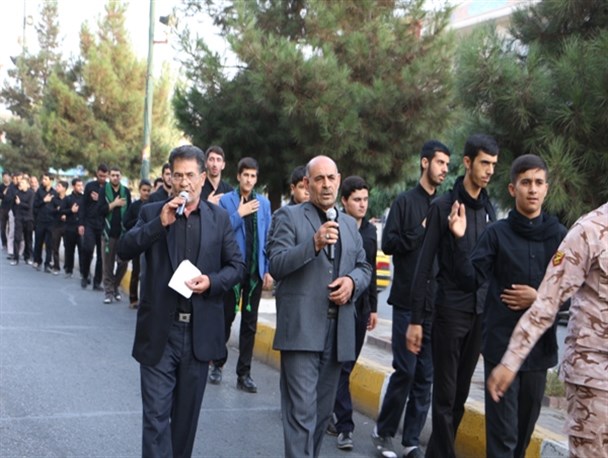 عزاداری هیئت رزمندگان اسلام در میاندوآب + تصاویر