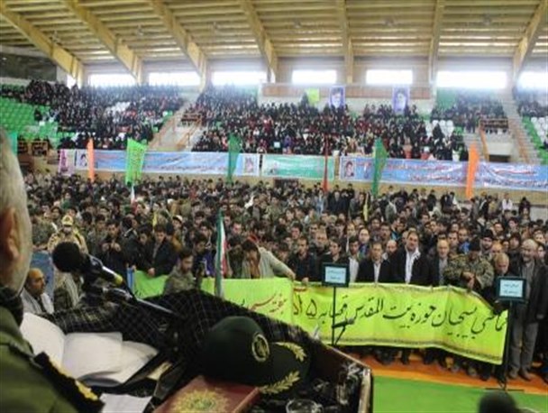 اجتماع بزرگ بسیجیان با عنوان شکوه مقاومت در مشگین شهر برگزار شد
