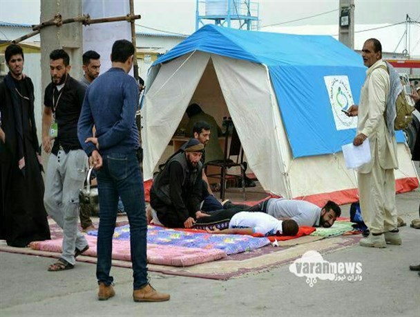 پذیرایی از زائران کربلا  به صرف مشت و مال!!
