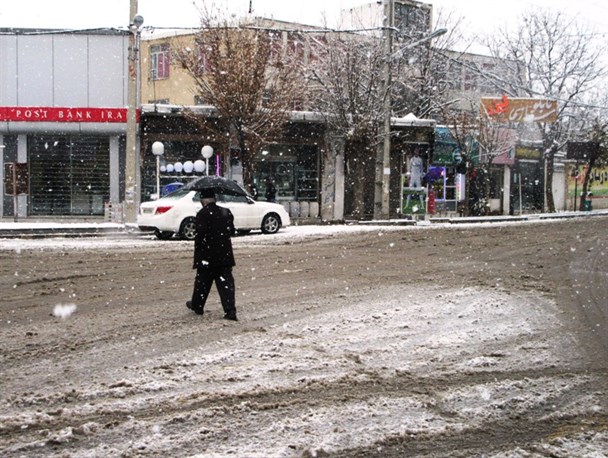 عکس/ بارش برف شدید خرمدره