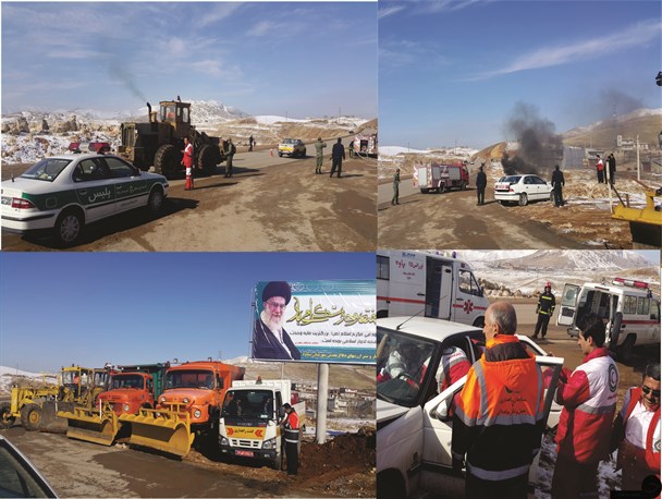 اجرای رزمایش امداد و نجات جاده ای در پاوه+تصویر