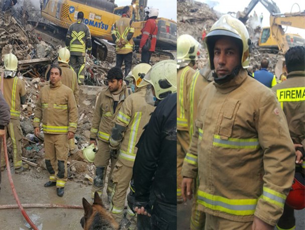 یک آتش نشان سپیدانی در حادثه پلاسکو