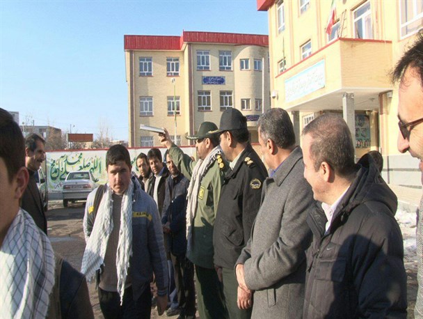 اعزام ۱۸۰ دانش آموز پسر هریسی به مناطق عملیاتی جنوب /تصاویر
