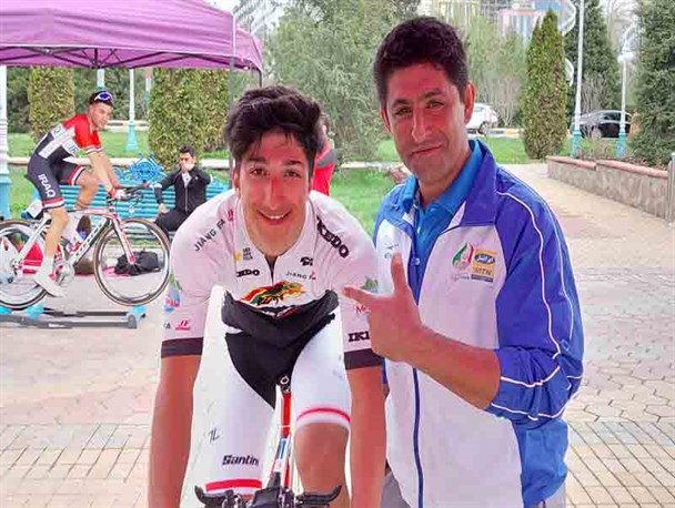 دوچرخه سواری قهرمانی آسیا| نقره تایم تریل انفرادی برای رامندی