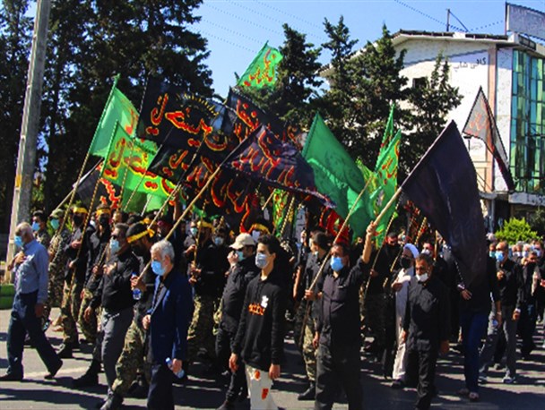 راهپیمایی جاماندگان اربعین حسینی در شهرستان نور