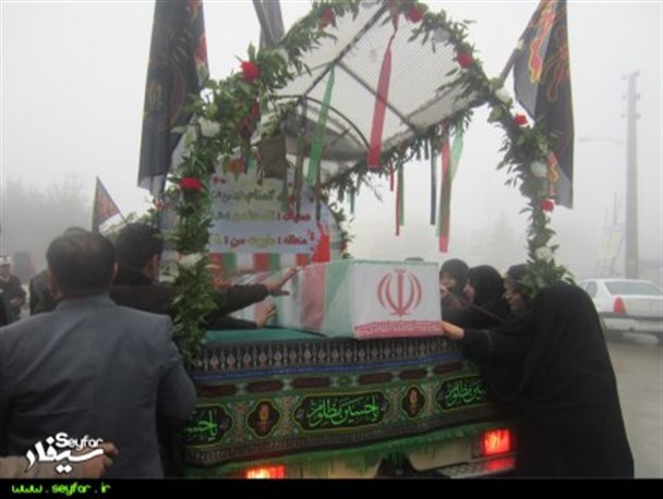 استقبال و بدرقه 2 شهید گمنام دوران دفاع مقدس در گرمی