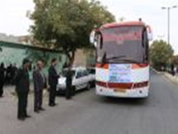 اعزام نخستین کاروان راهیان نور دانش آموزی میاندوآب به مناطق عملیاتی شمال غرب کشور/ تصاویر