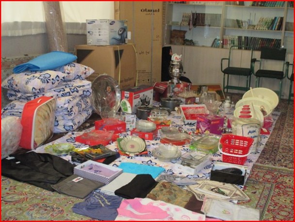 اهدای یازدهمین سری جهیزیه در راستای خدمت رسانی به محرومین توسط پایگاه بسیج شهید عابدی نیشابور