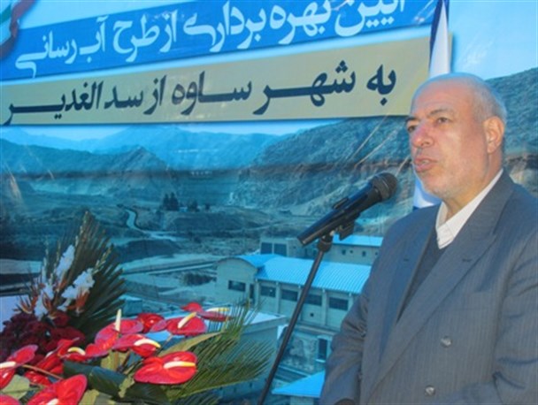 آب سد الغدیر به ساوه منتقل شد
