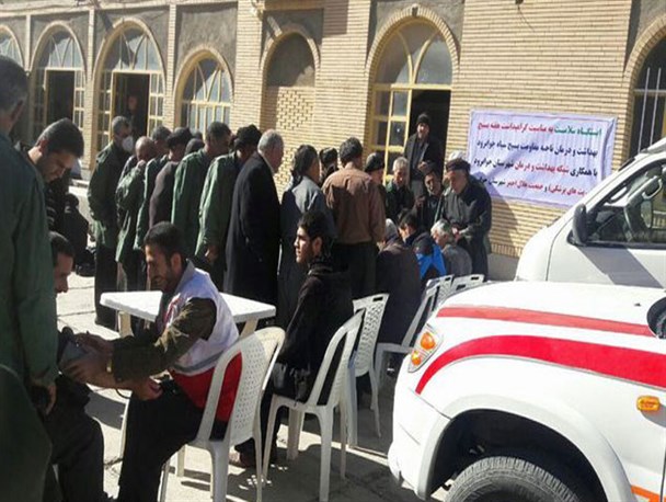 برپایی ایستگاه سلامت در مسجد جامع جوانرود