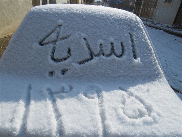 بارش برف در اسدیه/ تصویری