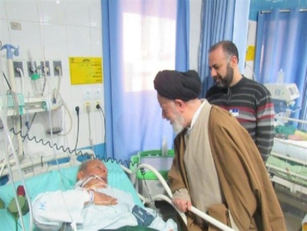 آیت الله شاهچراغی از مصدومان حادثه ریلی سمنان عیادت کرد +تصاویر