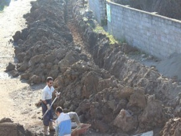 پروژه فاضلاب روستای بی بالان کلید خورد+تصاویر