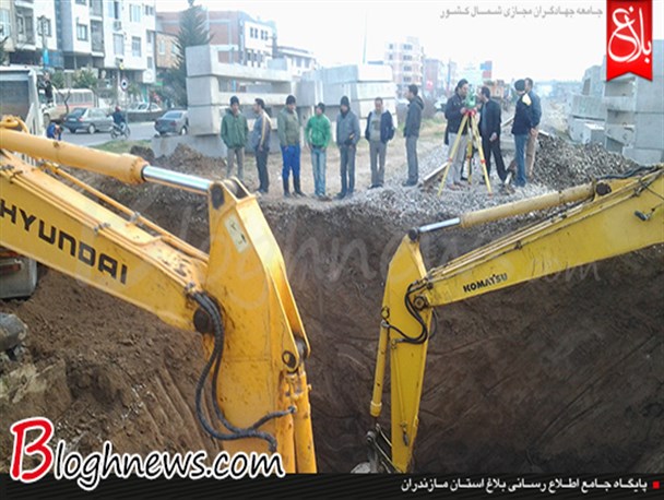 آغاز گود برداری زیرگذر بلوار عسگری محمدیان ساری / تصاویر