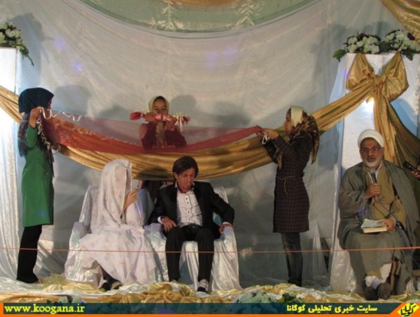 جشن ازدواج آسان 55 زوج در کنگان برگزار شد + تصاویر