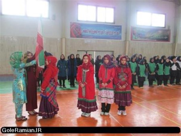مشعل المپیاد درون مدرسه ای در رامیان خاموش شد+تصاویر