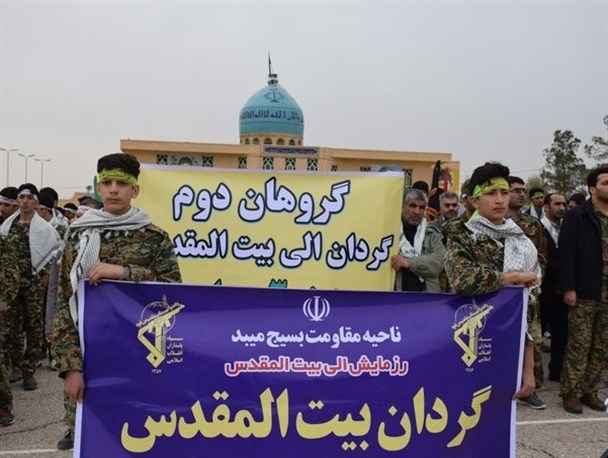 شامگاه مشترک گردان‌های حاضر در «رزمایش الی‌بیت‌المقدس» میبد به روایت تصویر