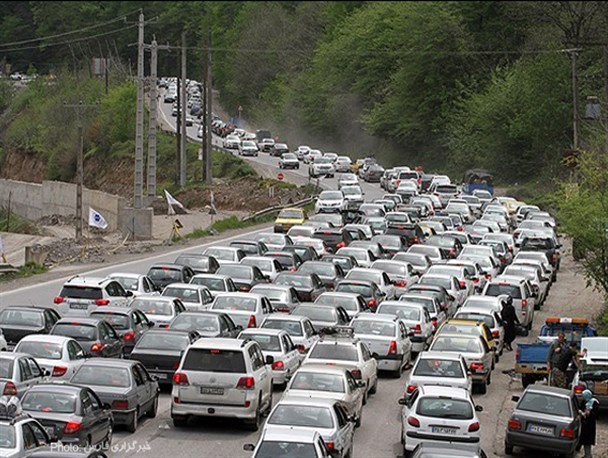 ترافیک سنگین در محور هراز