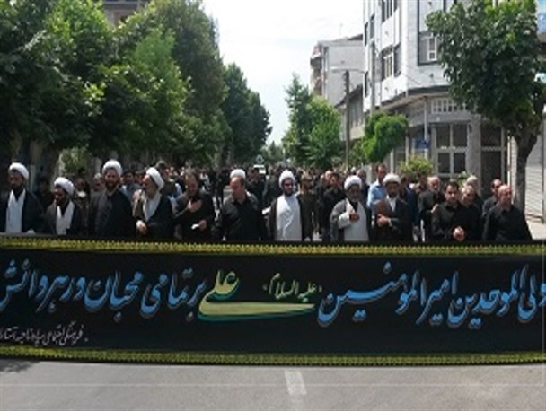 عزاداری خیابانی با حضور باشکوه عاشقان امامت در آستارا برگزار شد