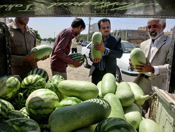 بازار داغ فروش هندوانه و خربزه سرخسی