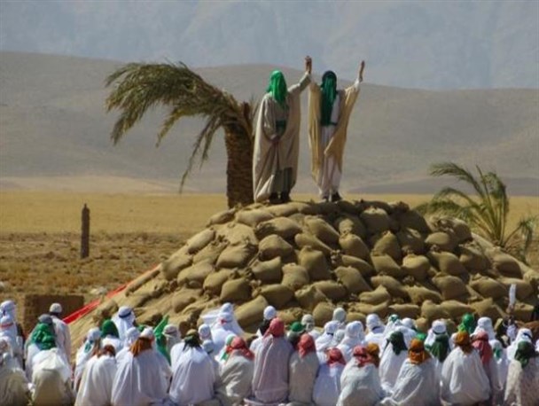 بازسازی واقعه غدیر خم در ورودی شهر سجزی